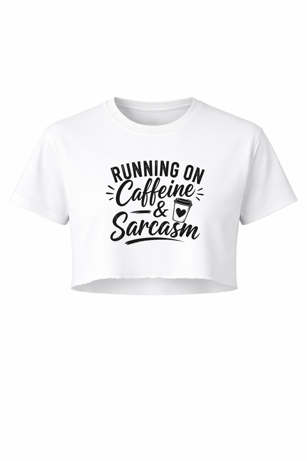 Caffeine and Sarcasm Women’s Short Sleeve Crop Top
