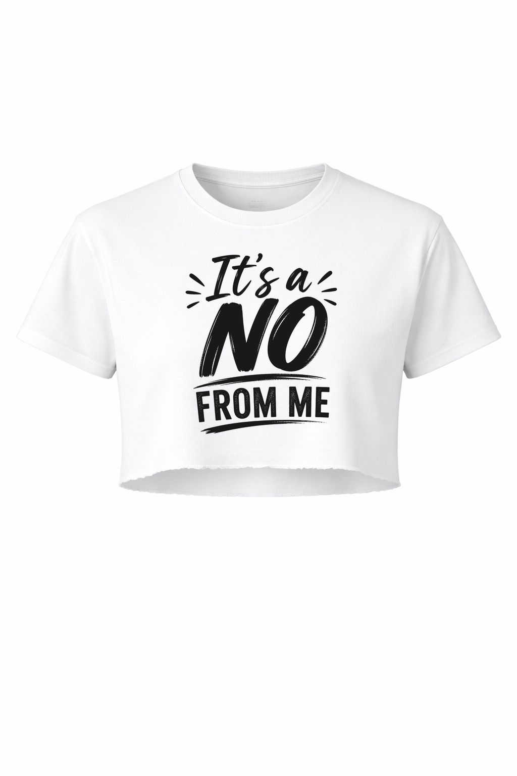 A No From Me Women’s Short Sleeve Crop Top