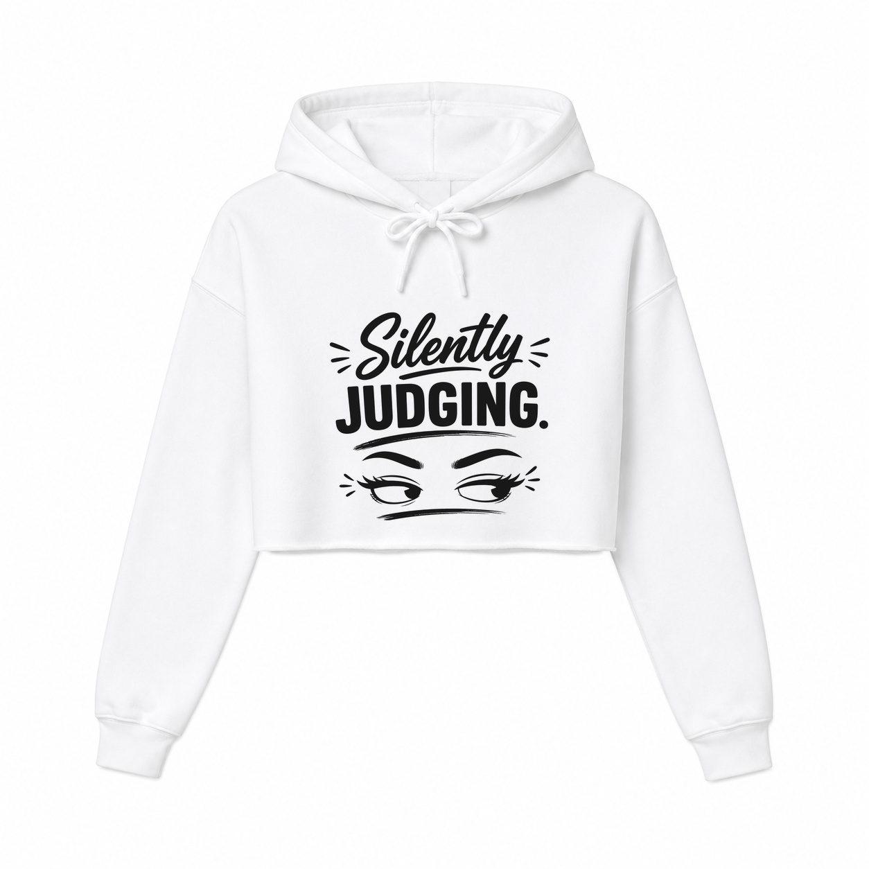 Silently Judging Women’s Cropped Hoodie