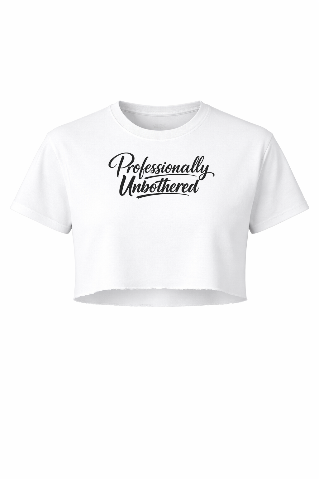 Professionally unbothered Women’s Short Sleeve Crop Top