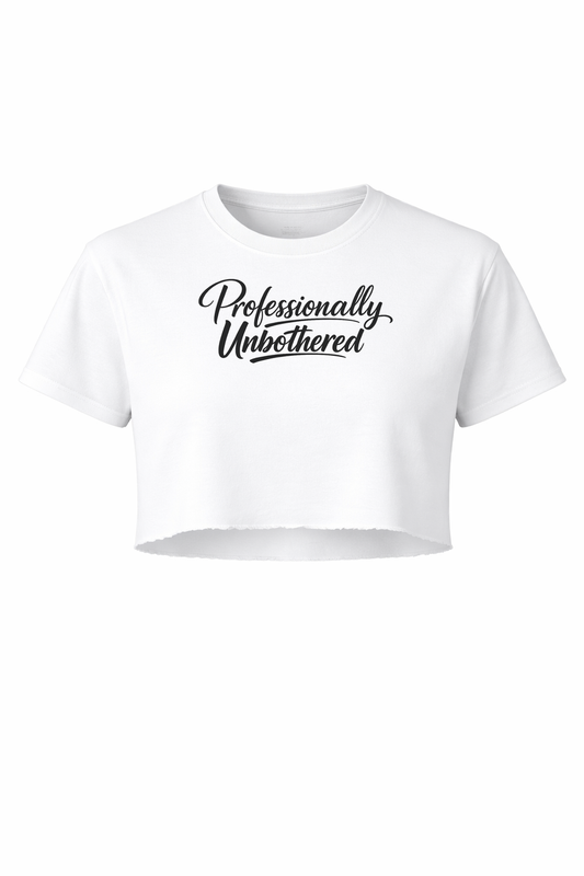 Professionally unbothered Women’s Short Sleeve Crop Top