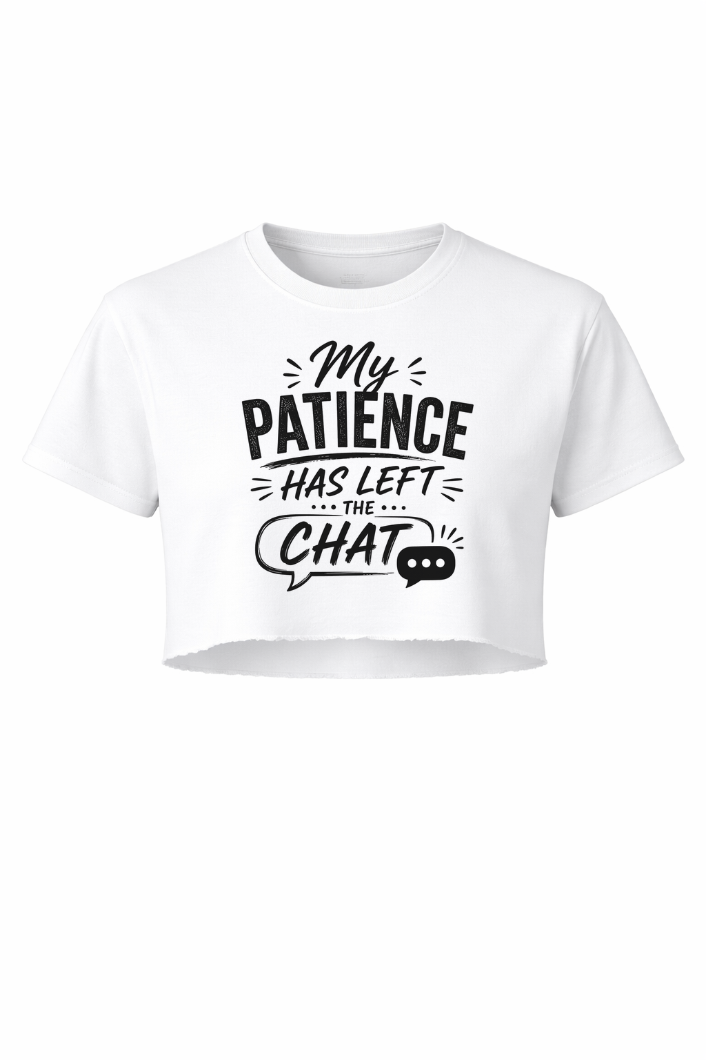 My Patience Left Women’s Short Sleeve Crop Top