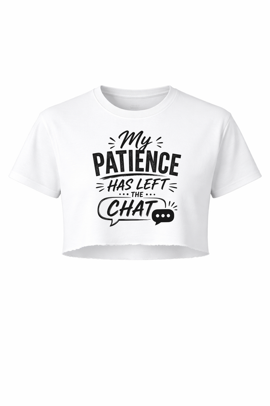 My Patience Left Women’s Short Sleeve Crop Top
