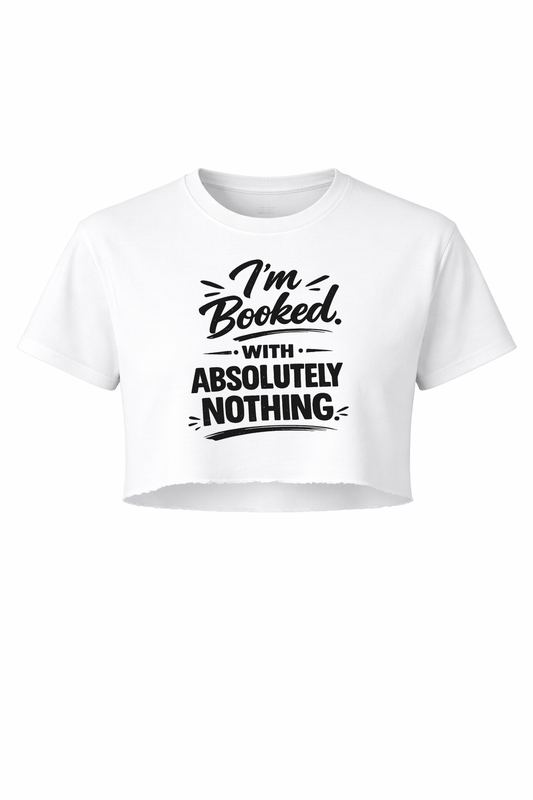 Booked With Nothing Women’s Short Sleeve Crop Top