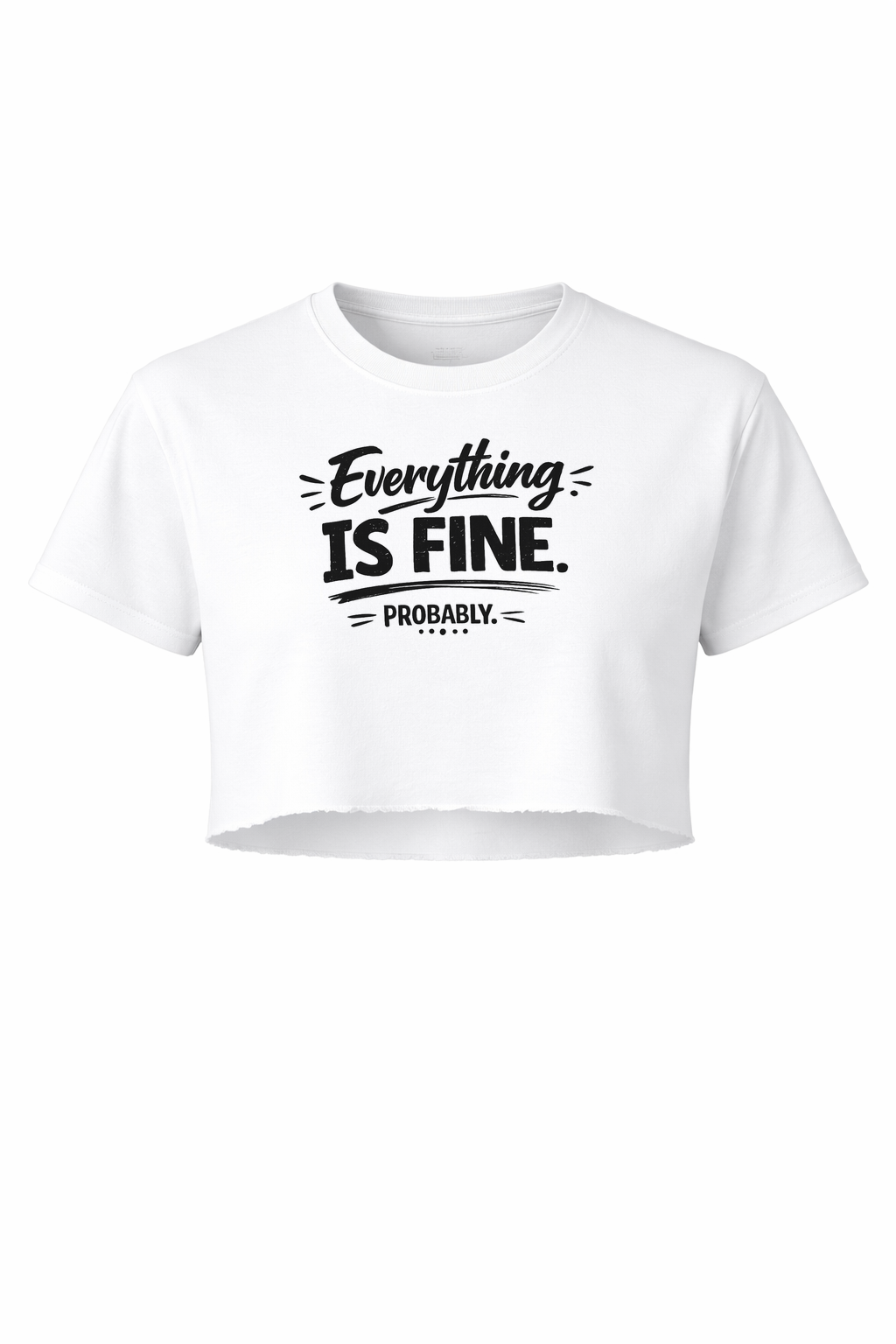 Everything is Fine. Probably Women’s Short Sleeve Crop Top