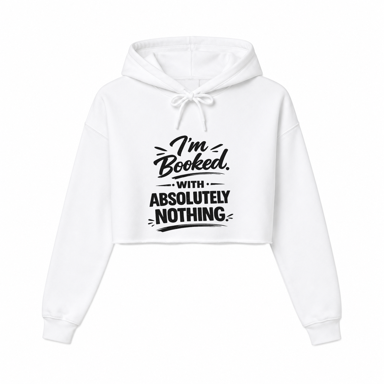 Booked With Nothing Women’s Cropped Hoodie