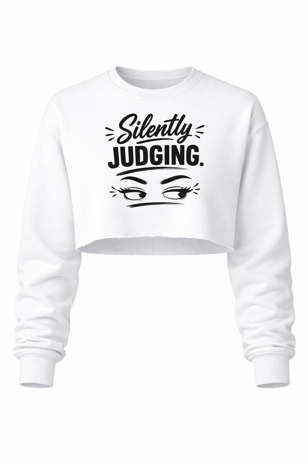 Silently Judging Women’s Cropped Crewneck Sweater
