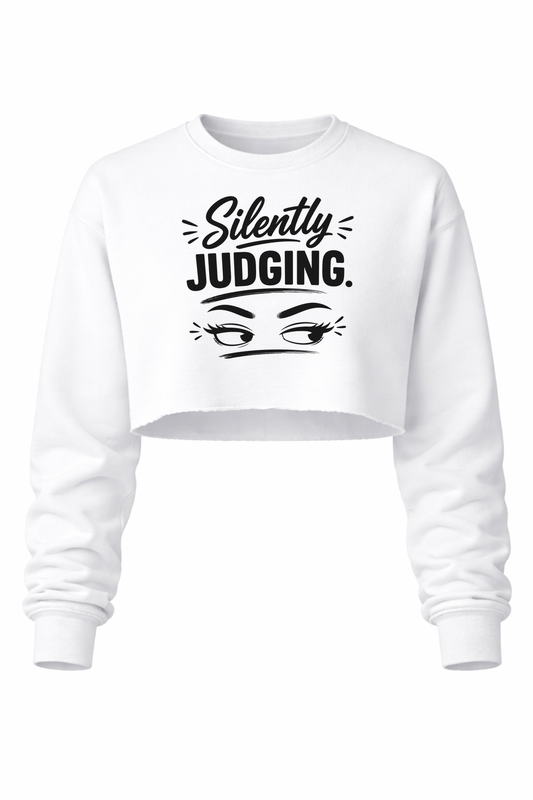 Silently Judging Women’s Cropped Crewneck Sweater
