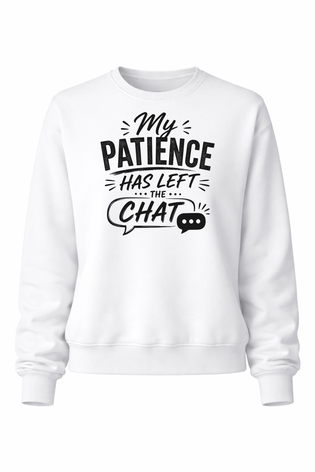 My Patience Left Women’s Crewneck Sweater