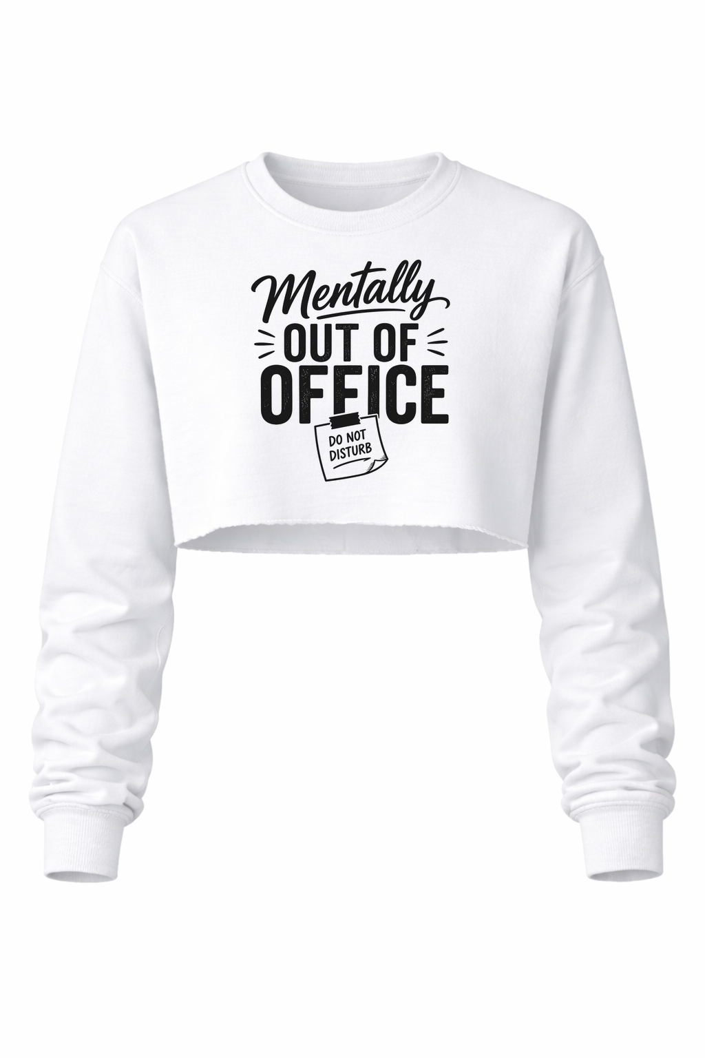Mentally Out Women’s Long Sleeve Crop Top